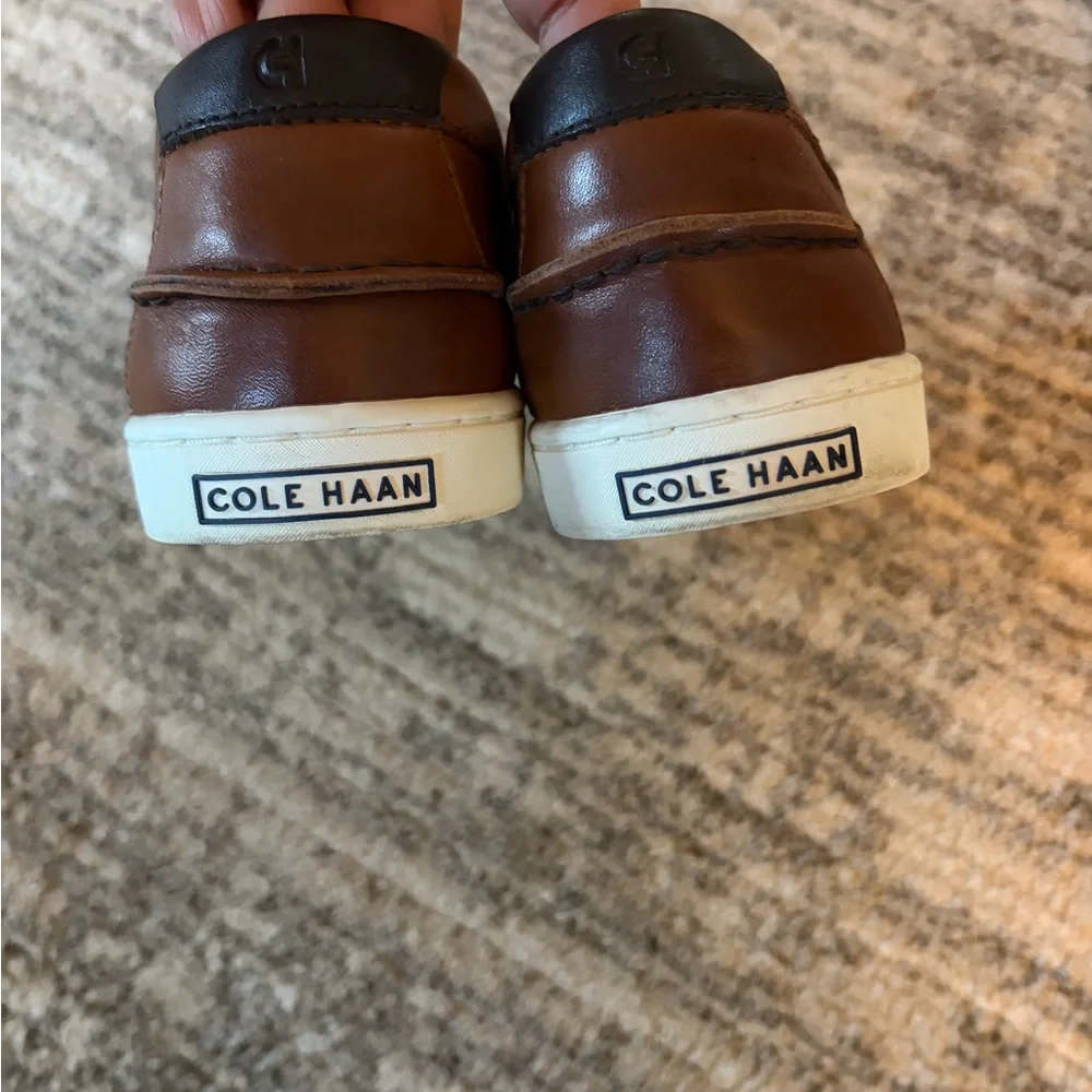 Cole Haan Brown Leather Slip-On Loafers with White 
Size 10 - Picture 2 of 4